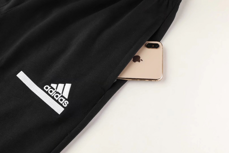 26/27 Juventus  Black/White Full Zipper Hooded Jacket Tracksuit + Long Pants