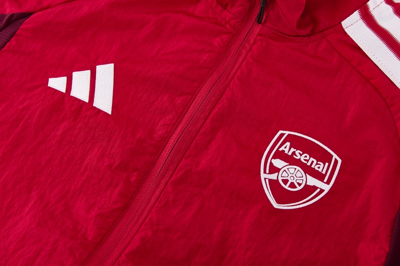 26/27 Arsenal FC Red  Full Zipper Windbreaker Jacket