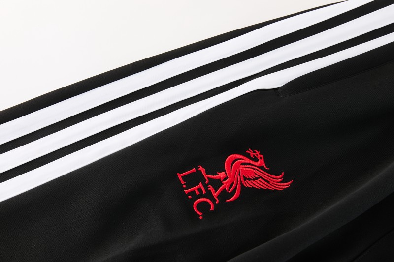 26/27  Liverpool FC  Black Full Zipper Jacket Tracksuit + Long Pants
