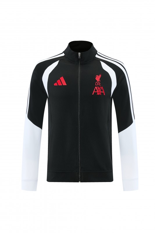 26/27  Liverpool FC  Black Full Zipper Jacket Tracksuit + Long Pants