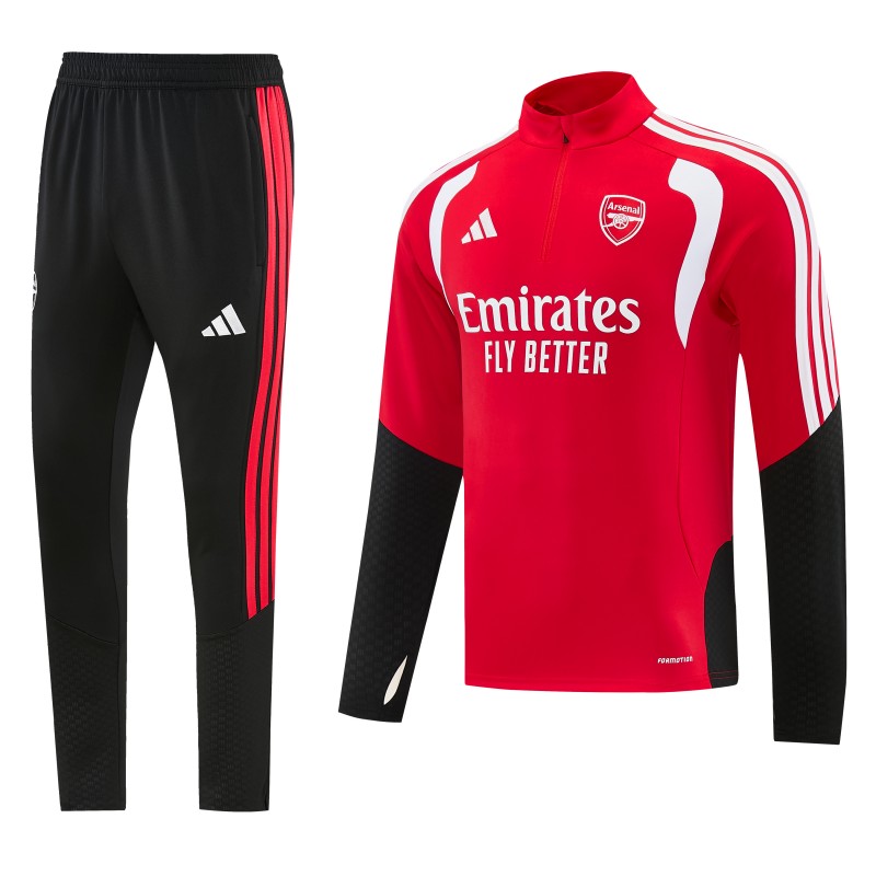 26/27 Arsenal Red Half Zipper Jacket Tracksuit + Long Pants