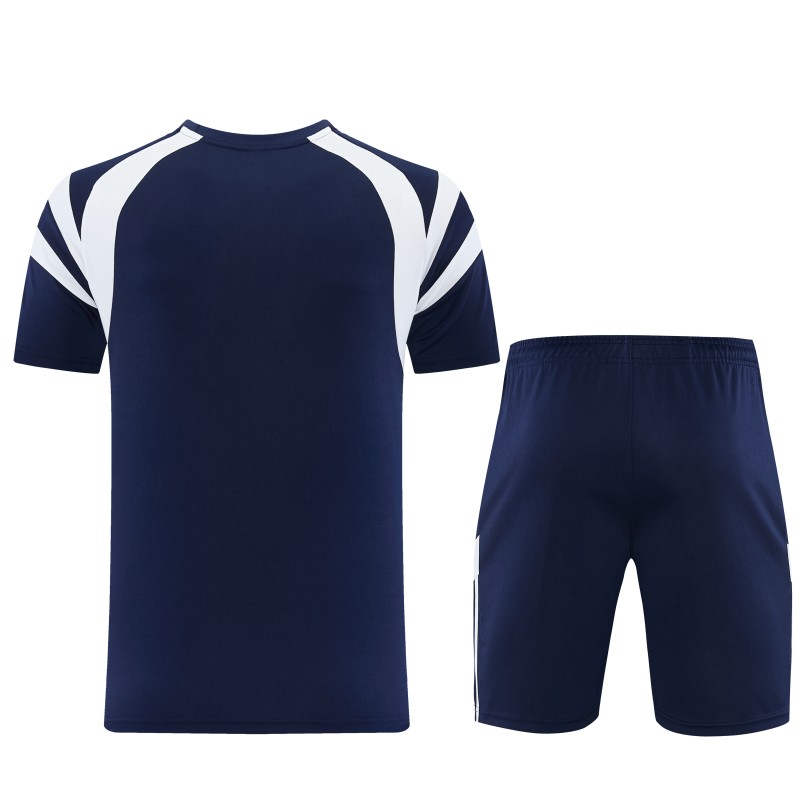26/27 Adidas 17  Navy Blue Short Sleeve+Soccer Shorts