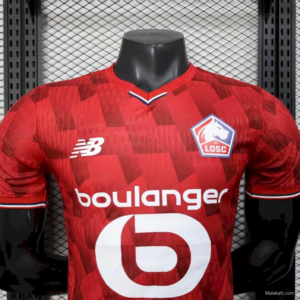 2025/26 Player Version Mens Lille OSC Home Jersey
