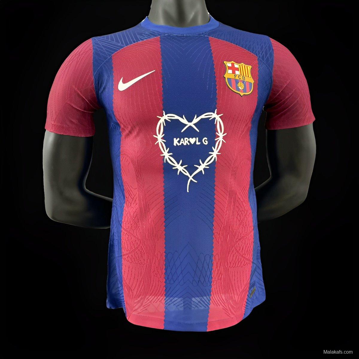 Player Version 23/24 Barcelona x KAROL G 23/24 Home Jersey