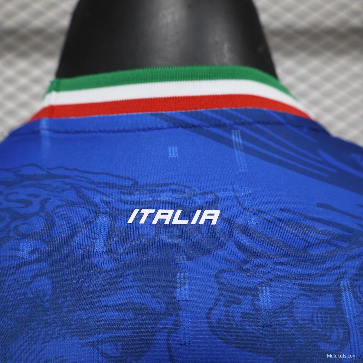 Player Version 2024 Italy Italian Football TV Blue EURO Jersey