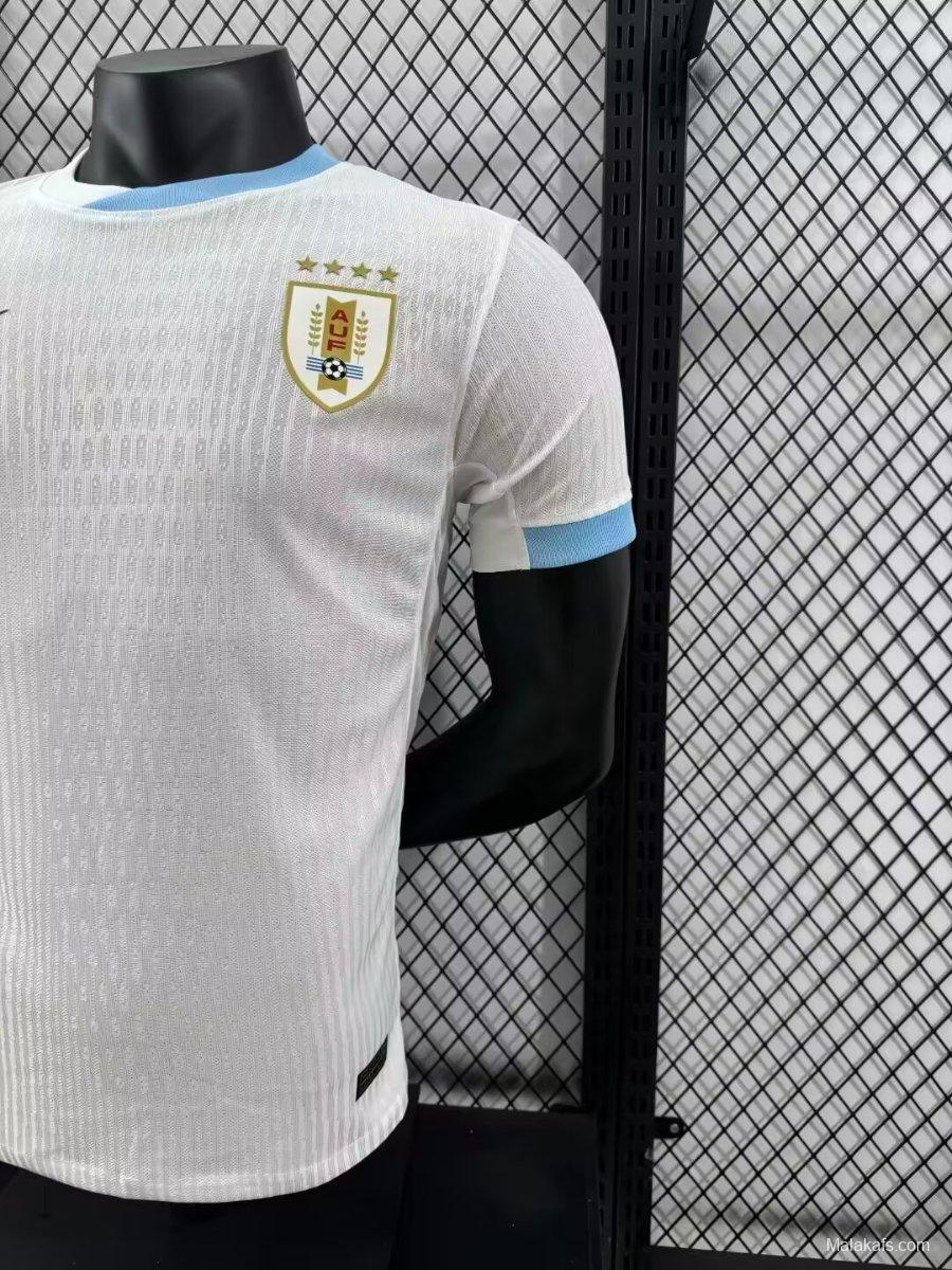 Player Version 2024 Uruguay Away White Jersey