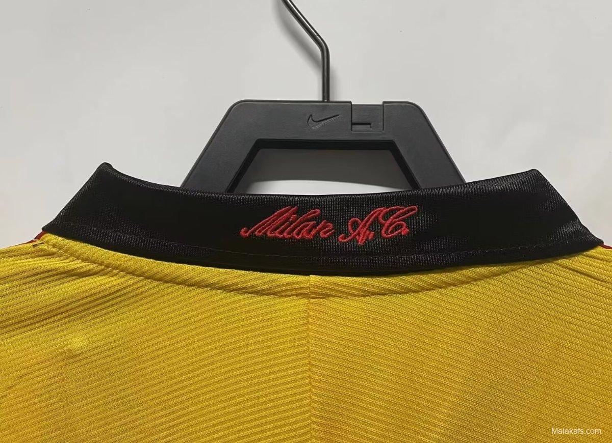 Retro 99/00 AC Milan Away Yellow Jersey