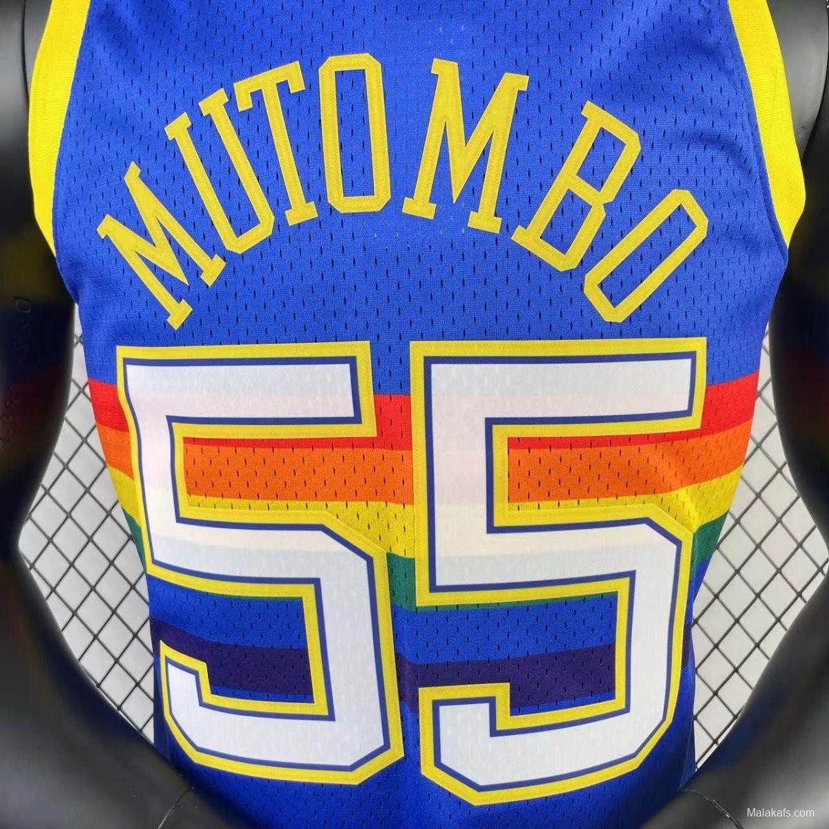 Denver Nuggets #55 Mutombo Mitchell & Ness 1991/92 Hardwood Classics Jersey