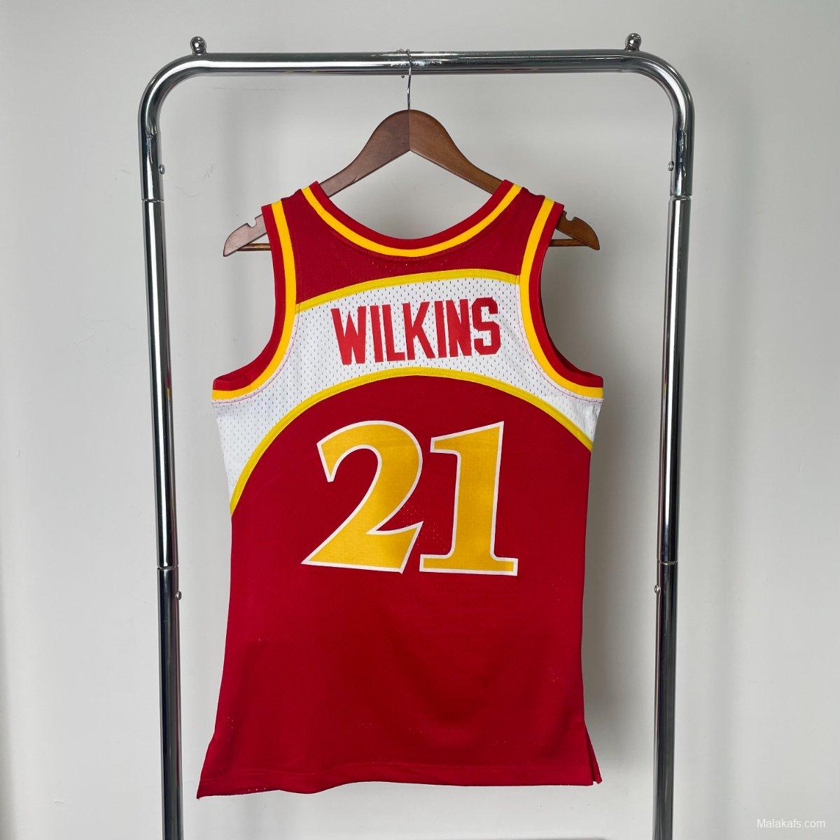 Atanta Hawks #23 Dominique Wilkins Mitchell & Ness 1986/87 Hardwood Classics Jersey