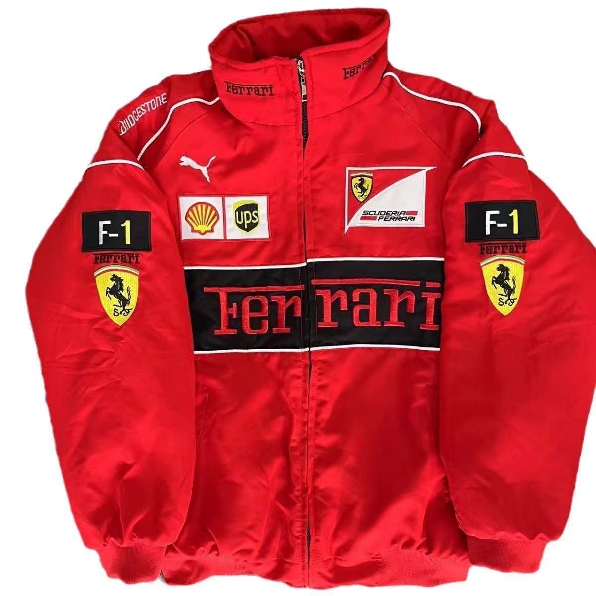 F1 MOTO Jacket Ebroidered Cotton Padded F 1 Racing Jacket