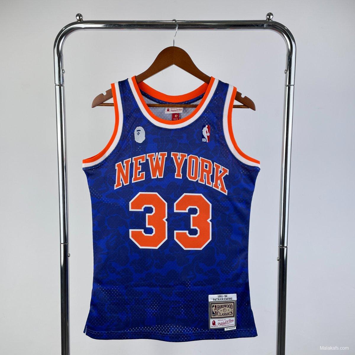 New York Knicks #33 1991/92 Ewing Bape M&N