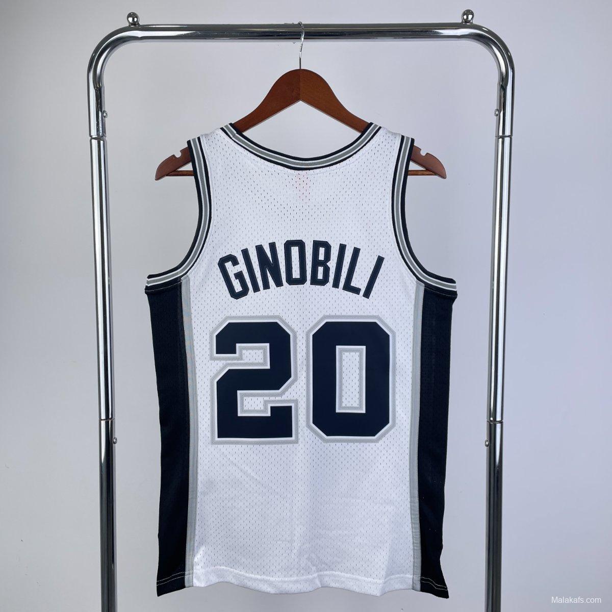 San Antonio Spurs #20 Manu Ginobili 2002/03 Mitchell & Ness