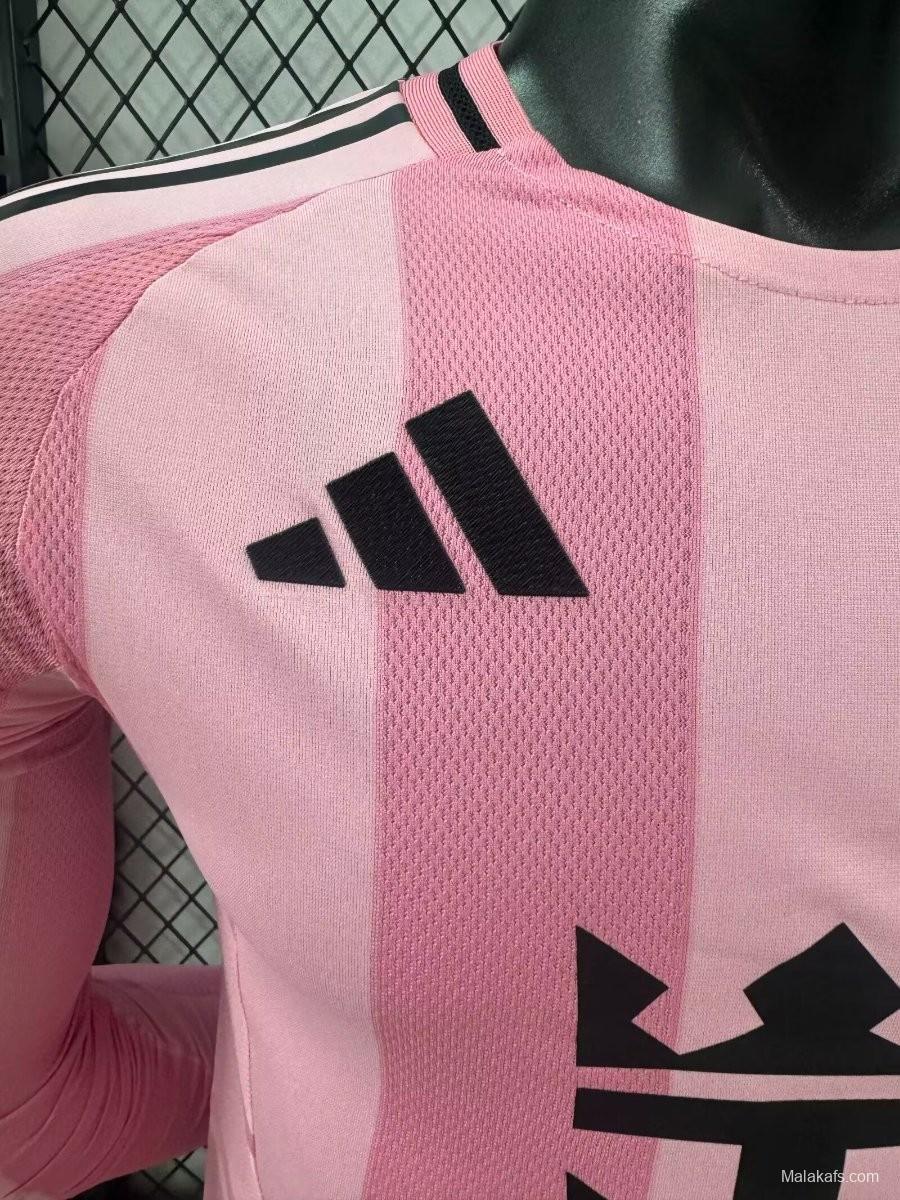 Player Version 25/26 Inter Miami Away Pink Long Sleeve Jersey