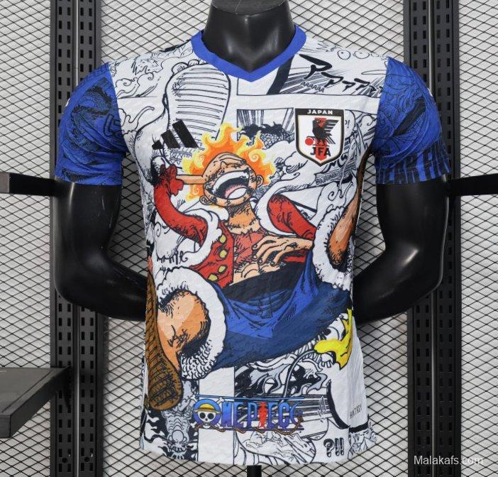 Player Version 2025 Japan Blue/White with One Piece Manga Jersey