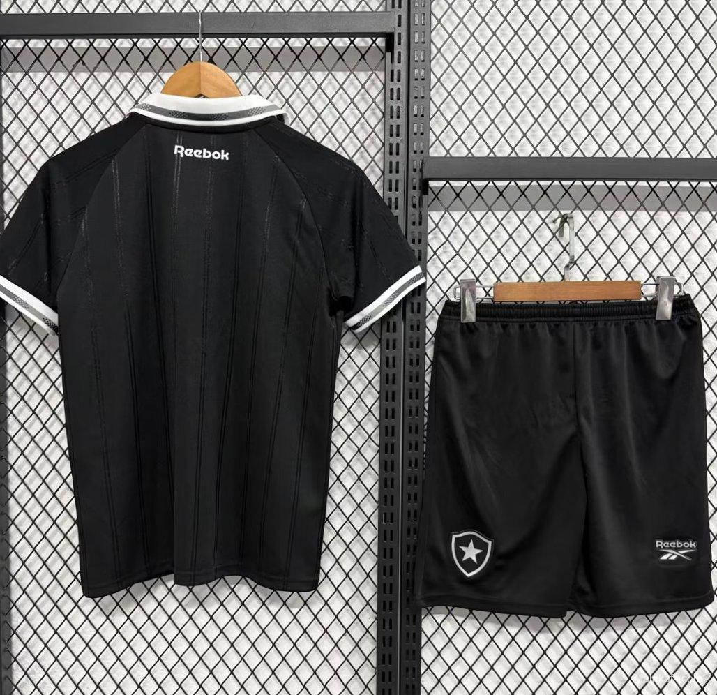 25/26 Kids Botafogo Away Black Jersey With Sponsor