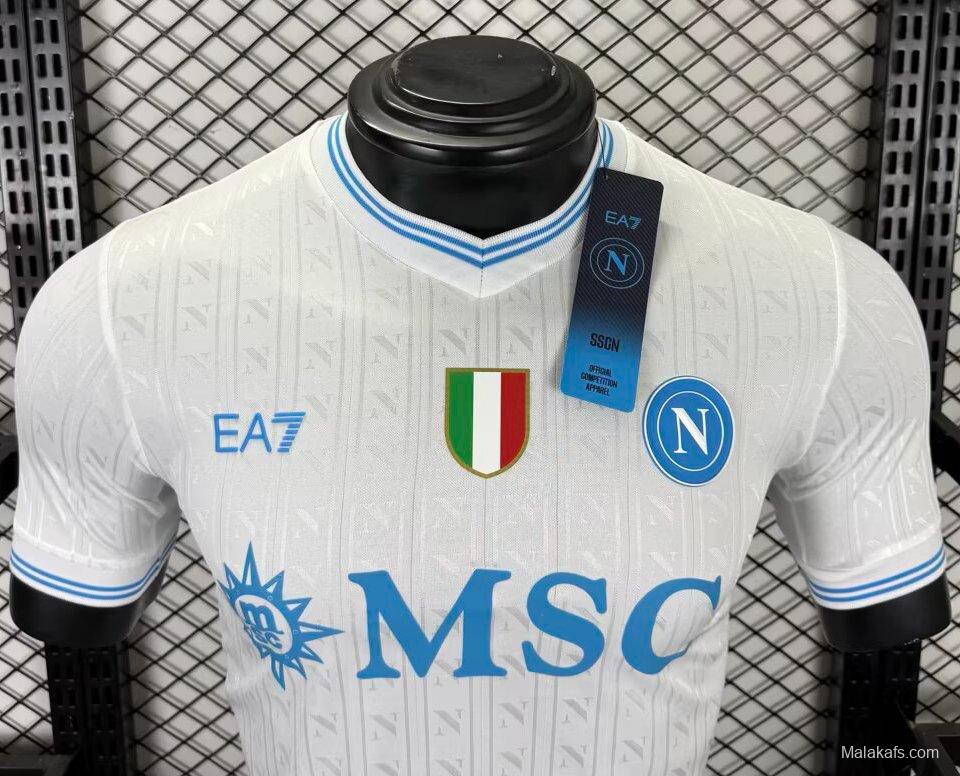 Player Version 25/26 SSC Napoli Champion Away White Jersey