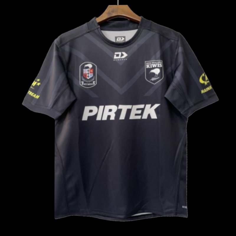 2026 New Zealand Kiwis Alternate Black with Tonal Chevron Pattern Jersey