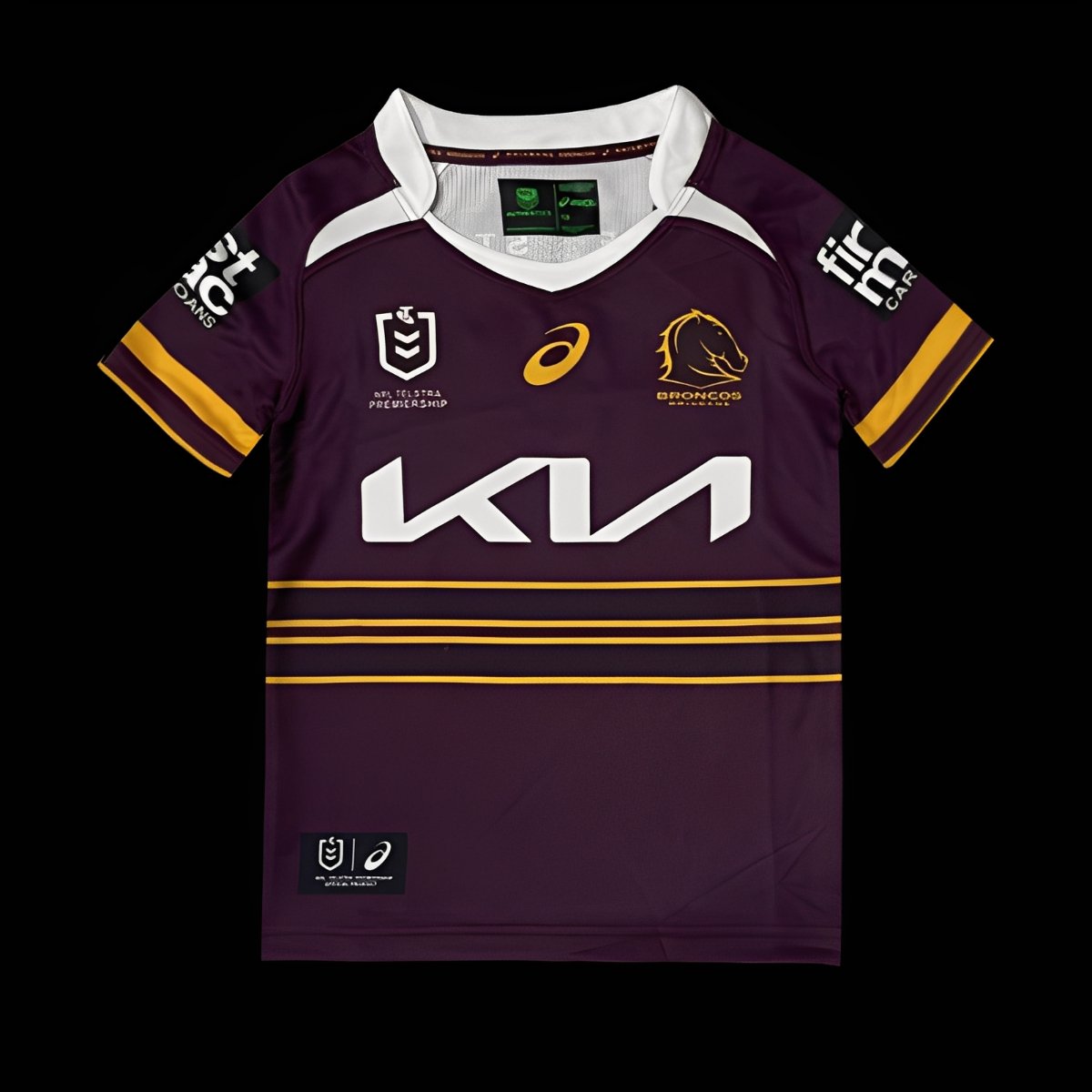 25/26 Kids Brisbane Broncos Maroon with Gold Stripes Jersey