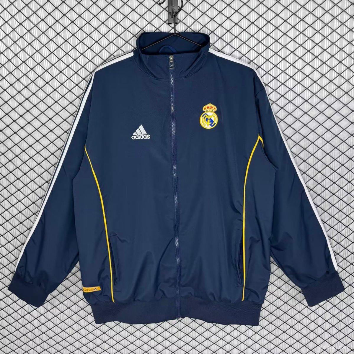 Retro 99/00 Real Madrid Navy Windbreaker