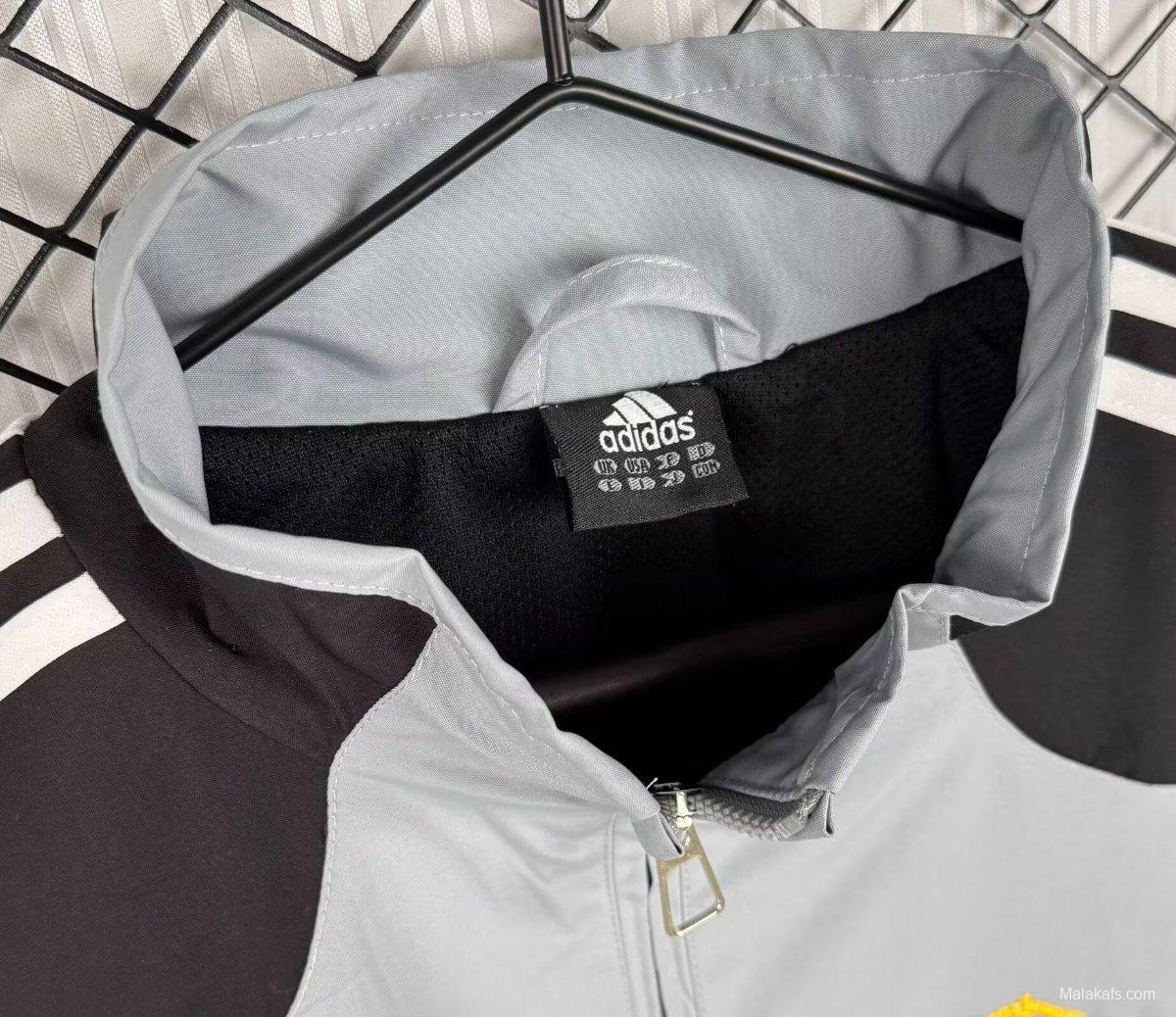 Retro 04/05 Real Madrid Black/Grey Windbreaker