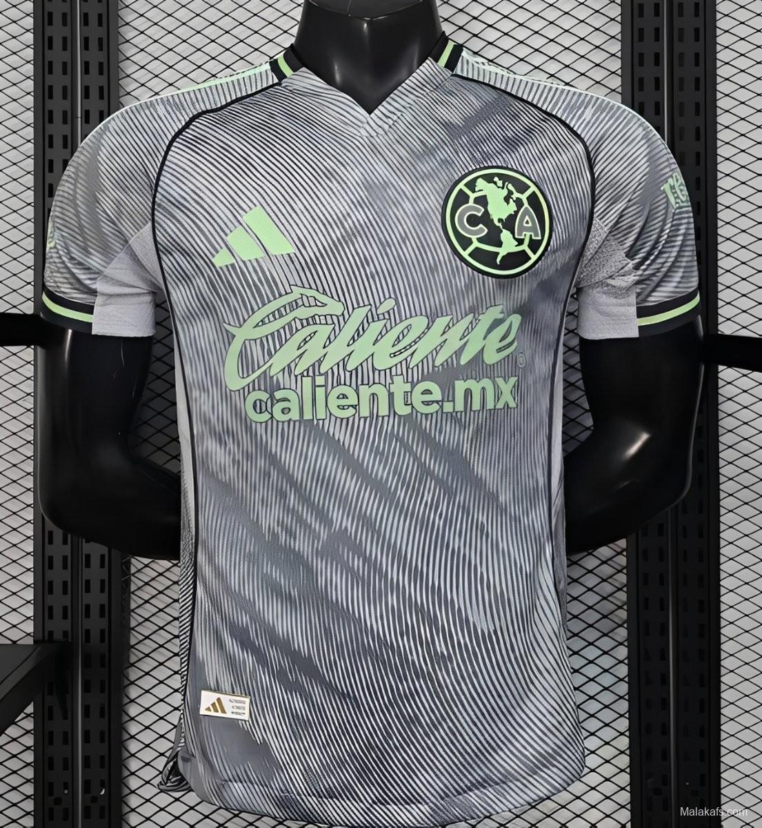 25/26 Player Version  Club América Third Gray Neon Green Jersey