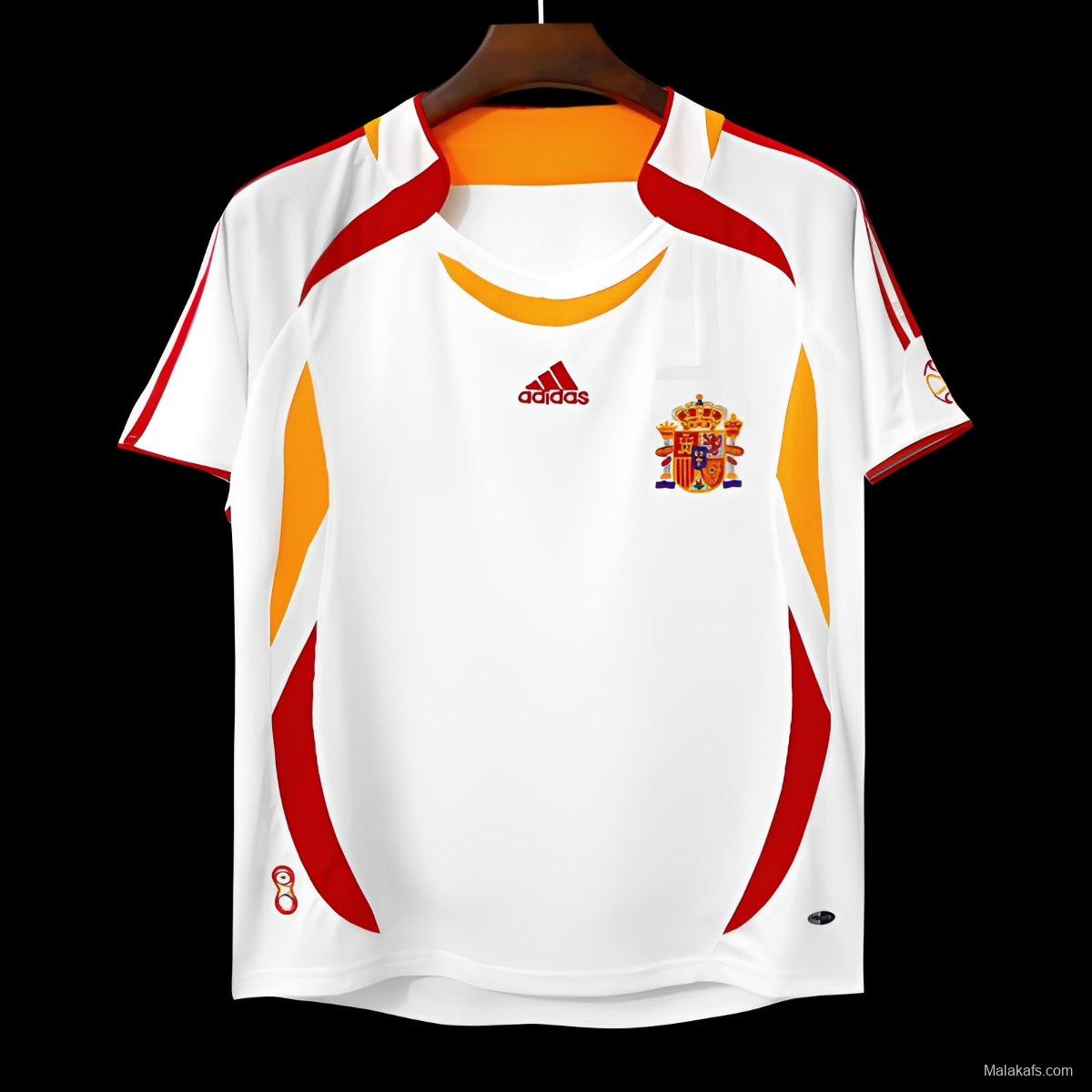 Retro 2006 Spain Away White Jersey