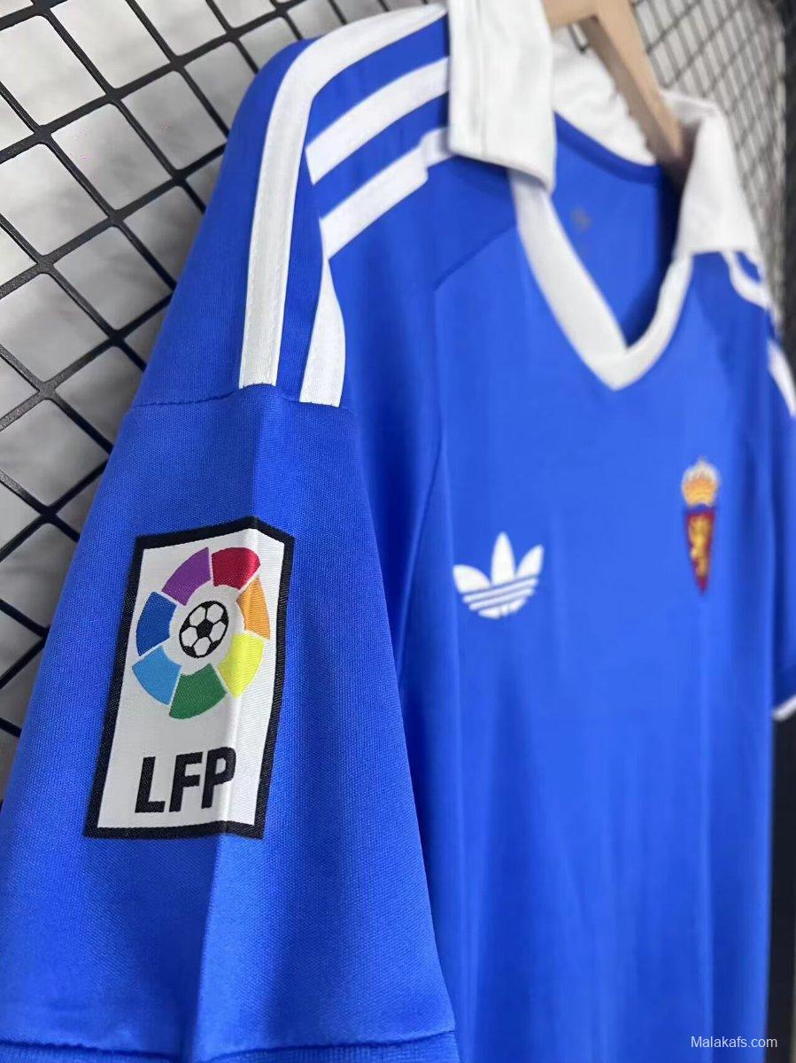 25/26 Real Zaragoza Blue / White Remake Vintage Jersey
