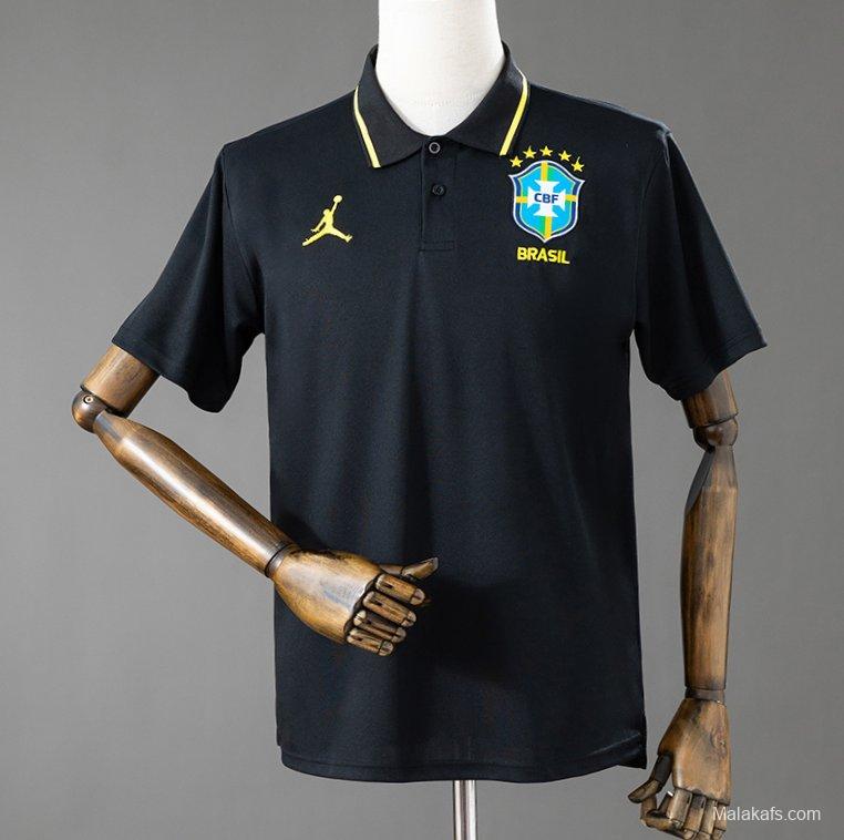 2026 Brazil Polo Black Jersey