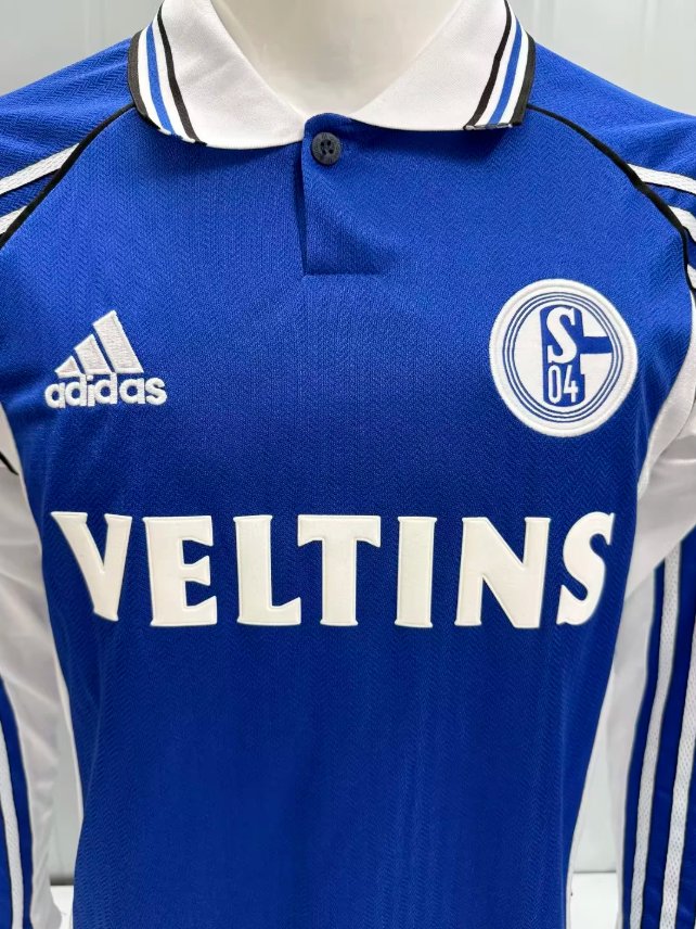 Retro 98/00 Schalke 04 Home Long Sleeve Jersey