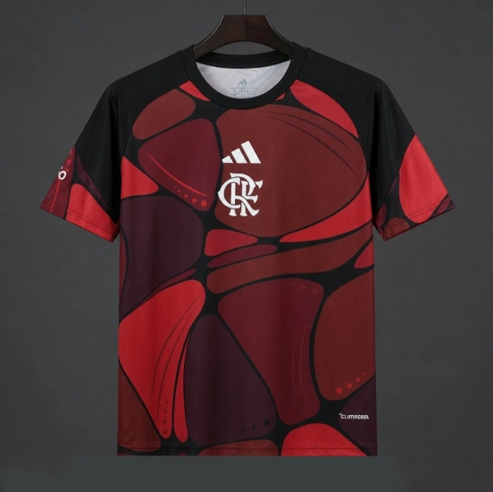 26/27 Flamengo 2026 Pre-Match Red/Black/Burgundy Jersey