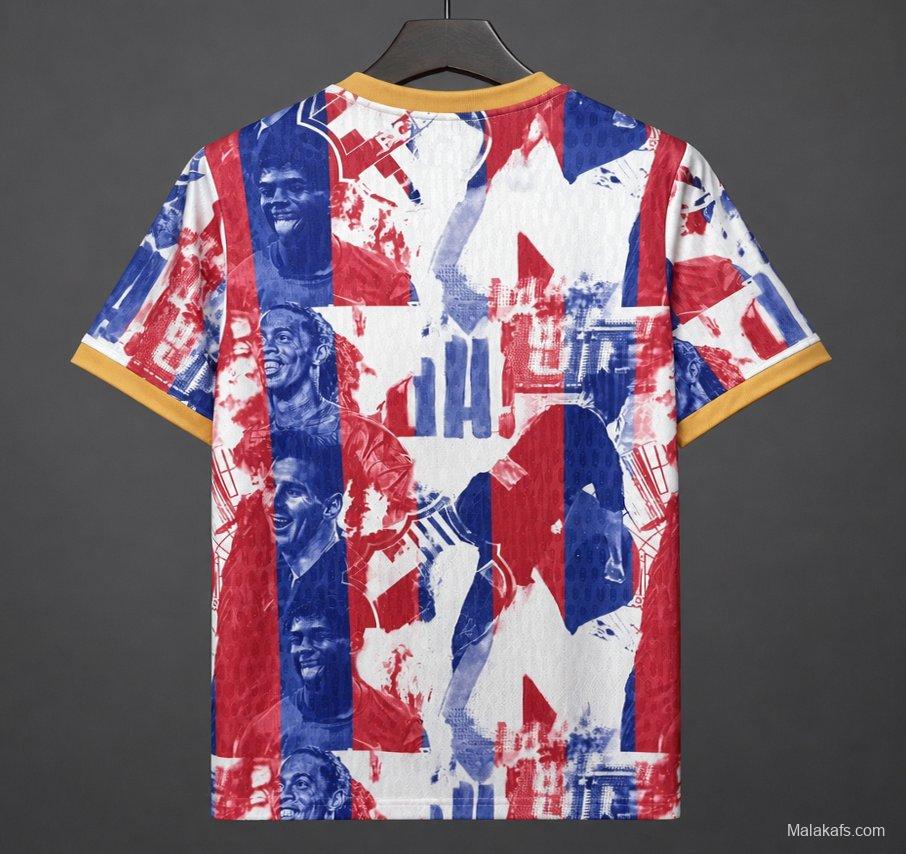 26/27 Barcelona Special "Legends" Graphic White/Blue/Red Commemorative Jersey