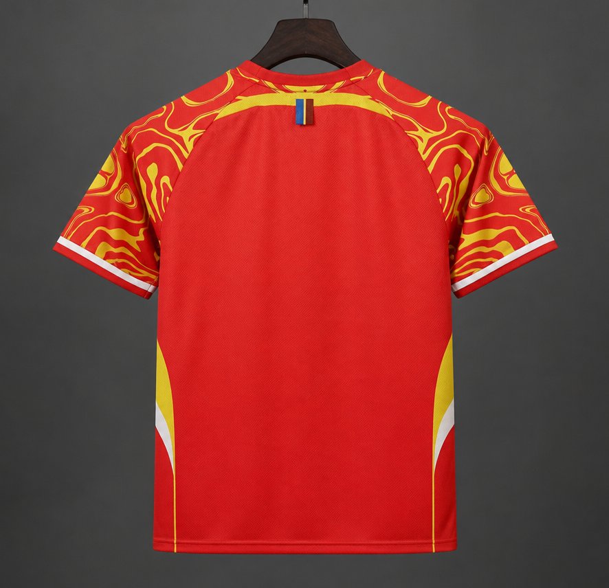 2026 DR Congo Red with Yellow  Third Jersey