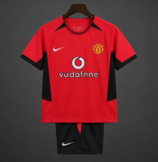 Retro Kids 02/04 Manchester United Home Jersey