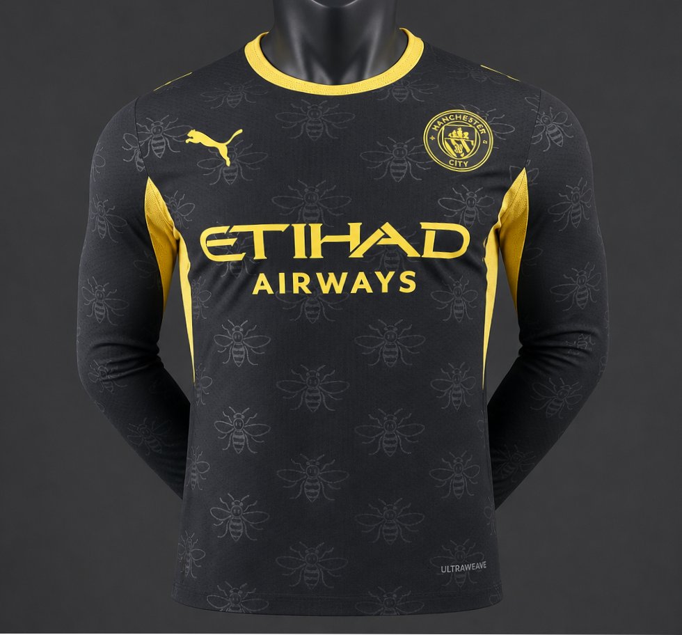 Player Version 26/27 Manchester City Away Black Long Sleeve Jersey