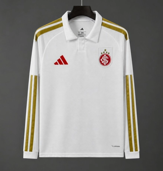26/27 Sport Club Internacional White with Gold Stripes Long Sleeve Training Jersey