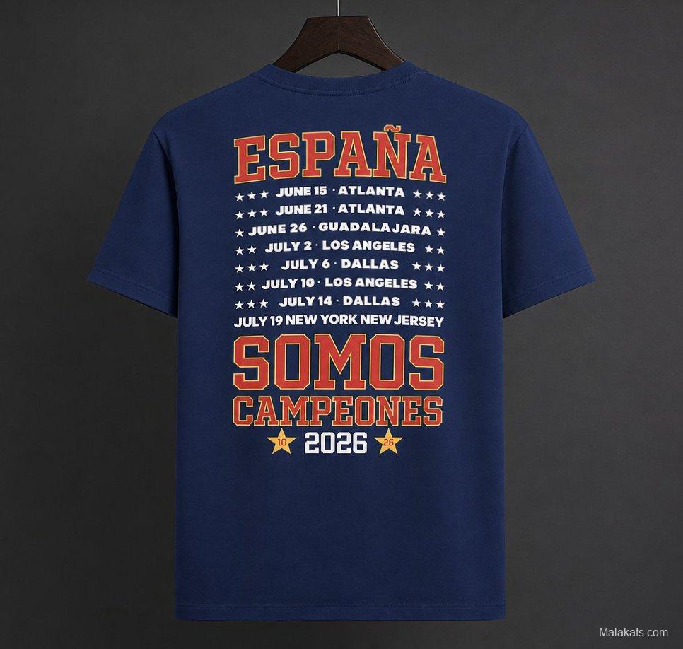 2026 Spain World Cup Champion Blue T-Shirt