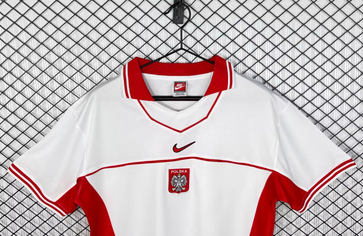 Retro 98/00 Poland White & Red Home Jersey