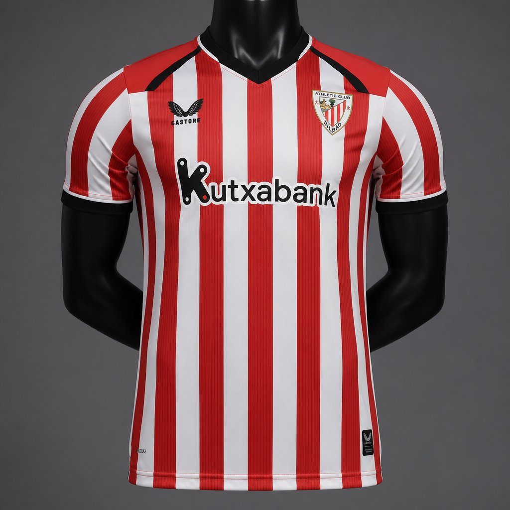 Player Version 26/27 Athletic Bilbao Home Red White Stripes Jersey
