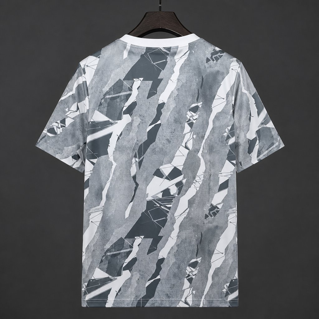 26/27 Vasco da Gama White with Gray Camo Pattern Jersey