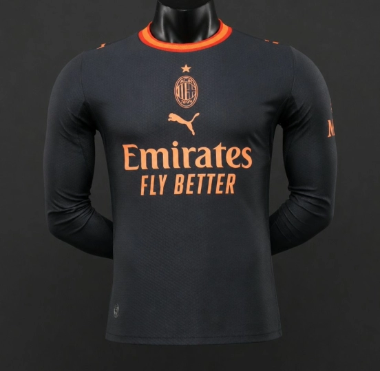 Player Version 26/27 AC Milan Third Black Long Sleeve Jersey