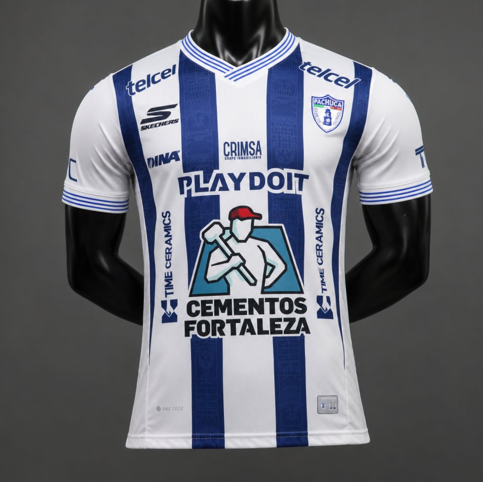 Player Version 26/27  Pachuca Home  White  Blue Jersey