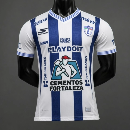 Player Version 26/27  Pachuca Home  White  Blue Jersey