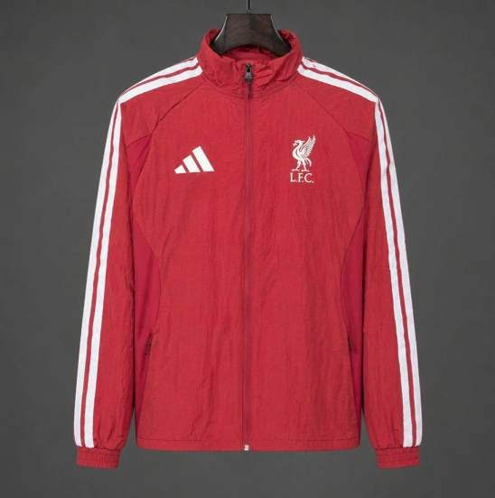 26/27 Liverpool FC Red  Full Zipper Windbreaker Jacket