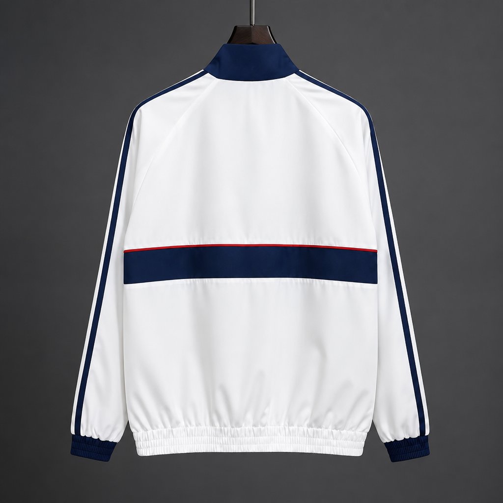 26/27 Bayern Munich White Full Zipper Windbreaker Jacket